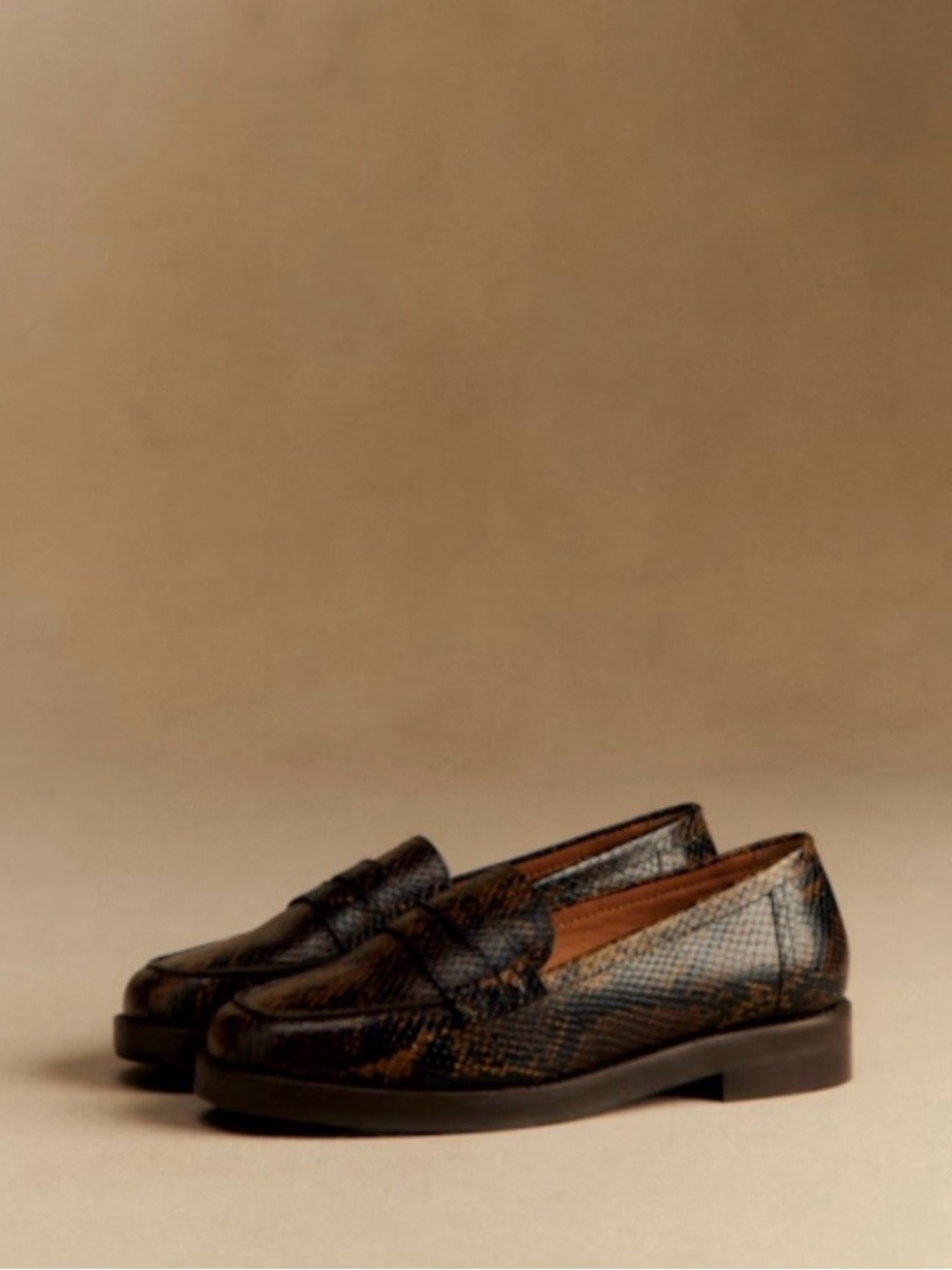 Sezane loafers — Brown Python Print 
Size 38 - Picture 2 of 9